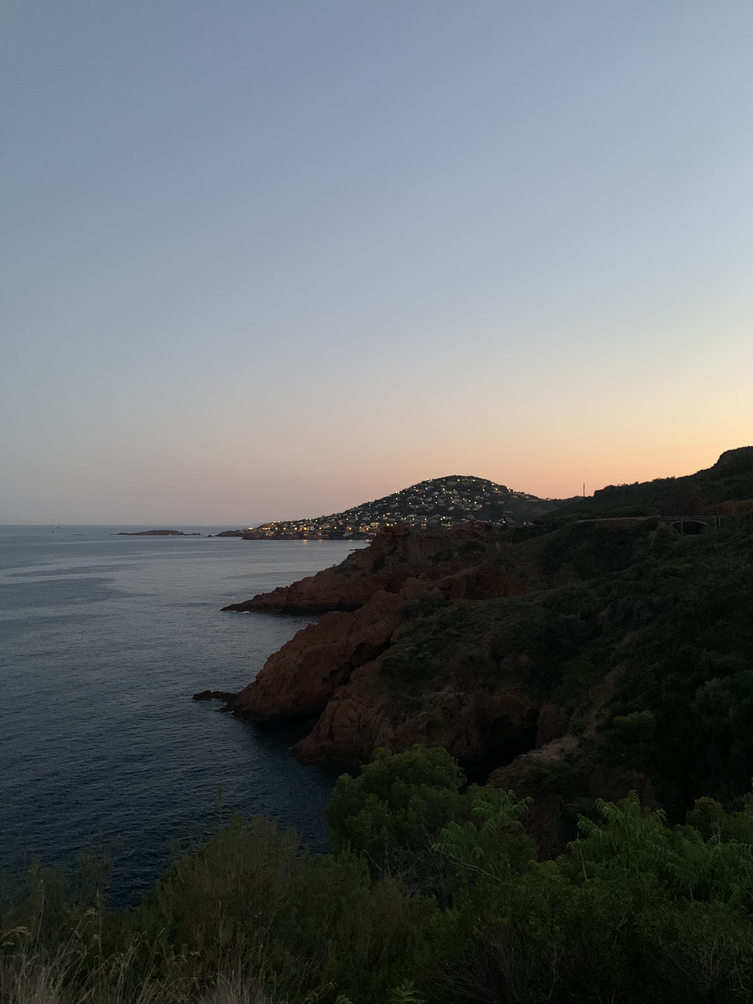 Sunset over Théoule-sur-Mer